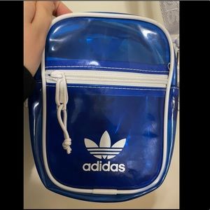 Blue and white adidas originals festival unisex crossbody bag
